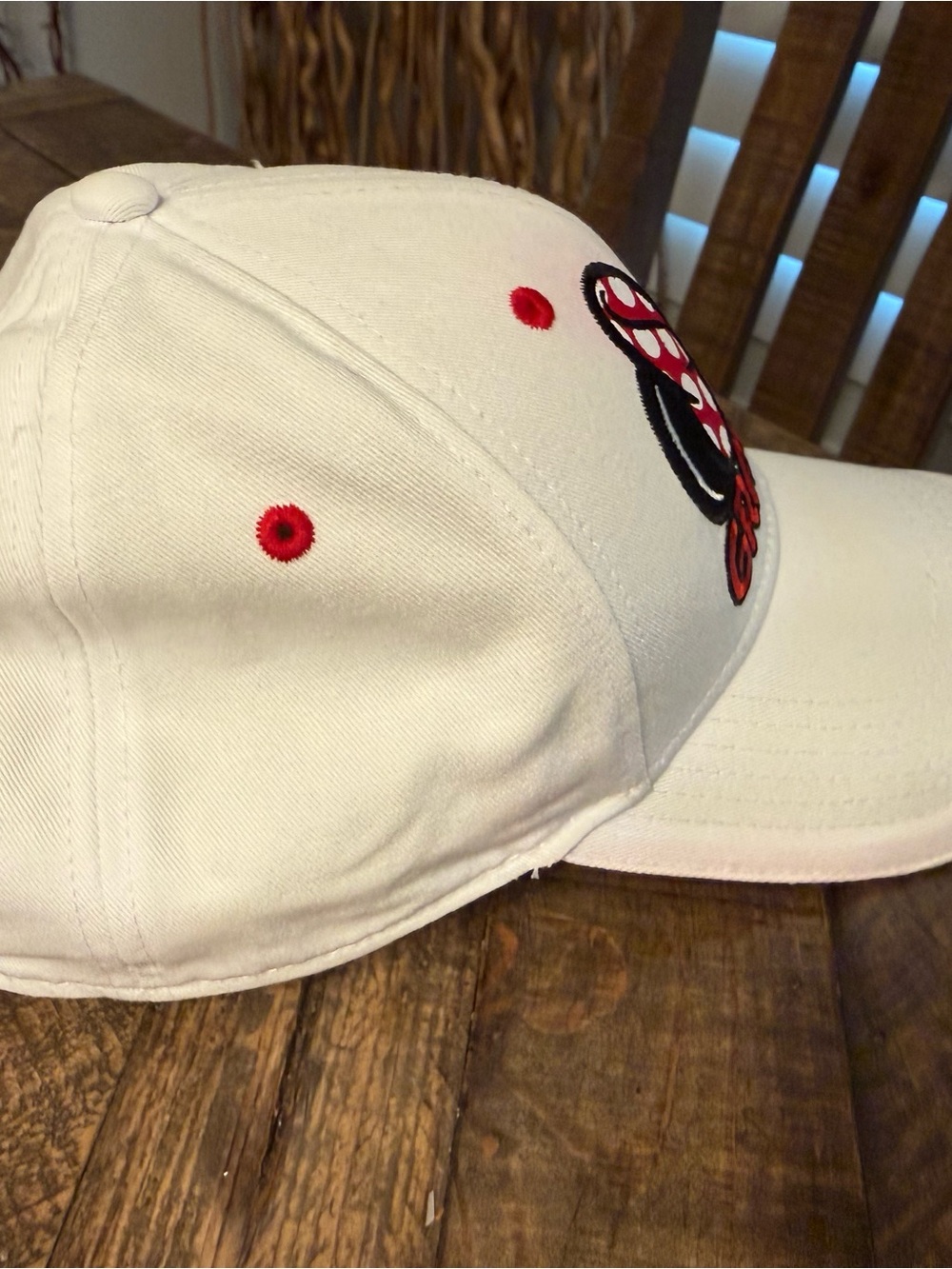 Disney Grandma Minnie Bow White Baseball Cap with Red Polka Dot - Picture 5 of 7